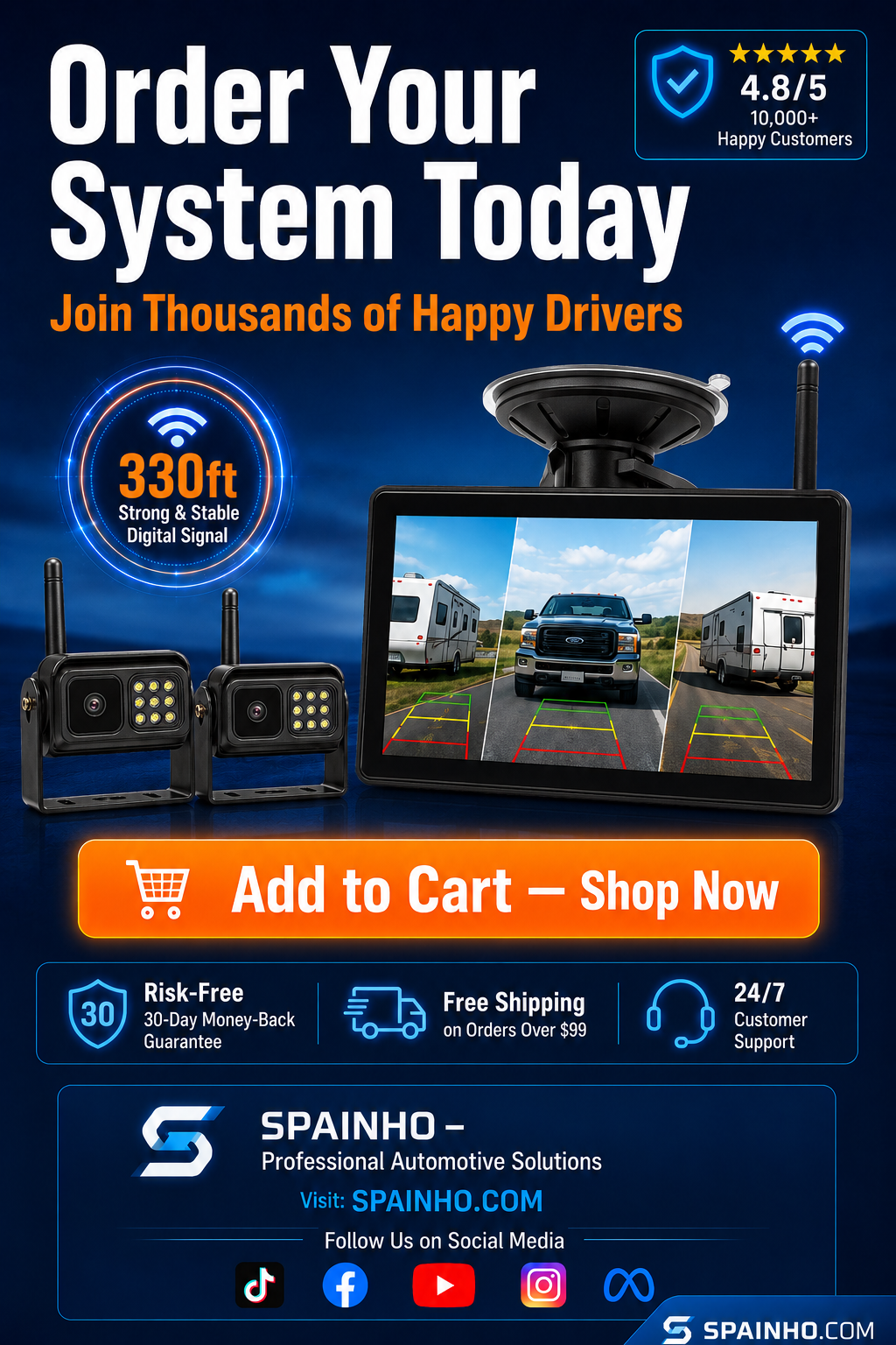 🔥🎁New 50% DISCOUNT🔥Wireless rear camera system in 1080p HD