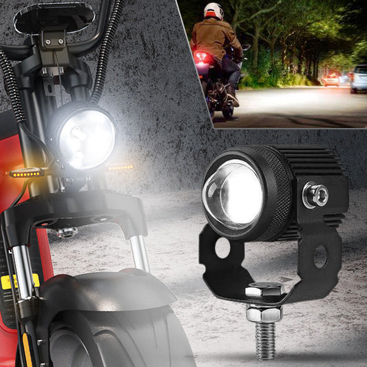 Universal Motorcycle LED Strong Light High and Low Beam Spotlight - clarioy