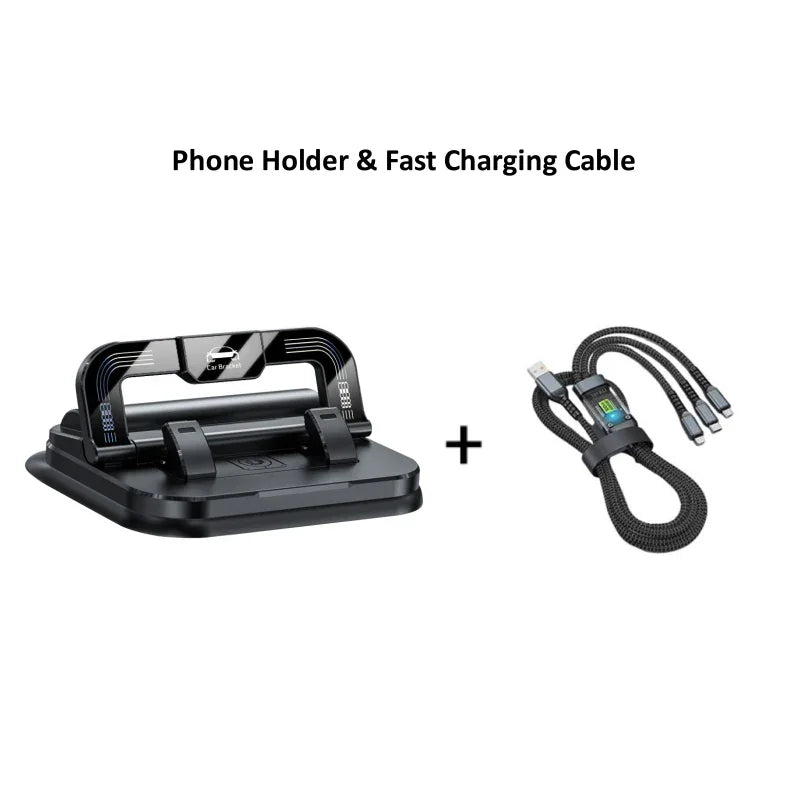 📱Today only!!9.99$✨ 360° Rotating Foldable Phone Holder - Universal Compatibility with Anti-Slip Base for Desk, Car & Travel Use 🚗💻