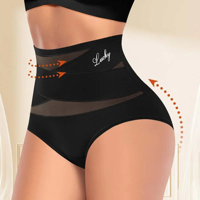 💕Limited Sale 50% OFF✨Plus-Size High-Waist Cross Tummy Control Panties