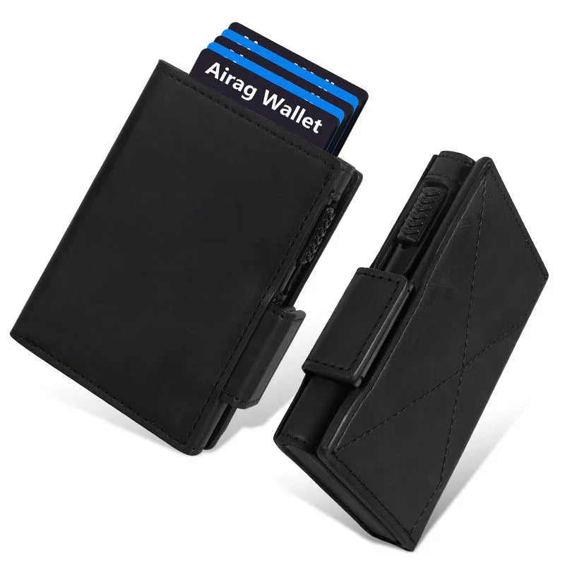 👜 Exclusive discount -49%! 🔒 Slim men's wallet - perfect for commuters and travelers ✈️ | RFID, AirTag and popup ✨