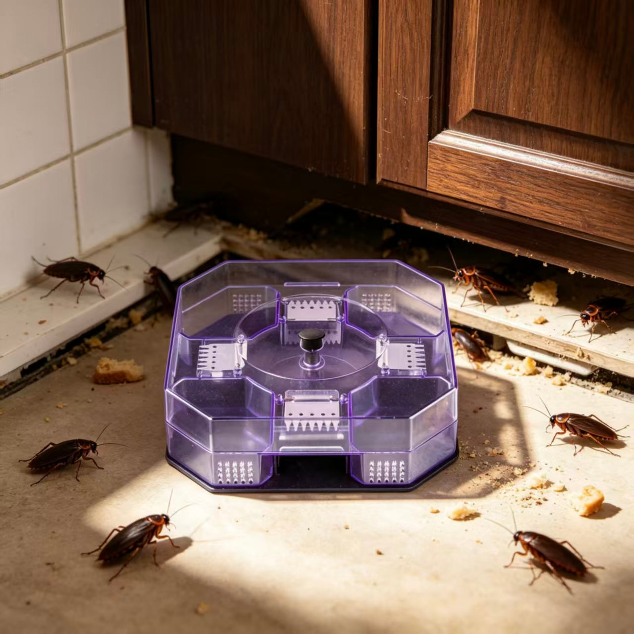 🔥Reusable Effective Roach Trap🪳😰Non-Toxic Sticky Cockroach Catcher for Kitchen Home Indoor Pest Control🚫