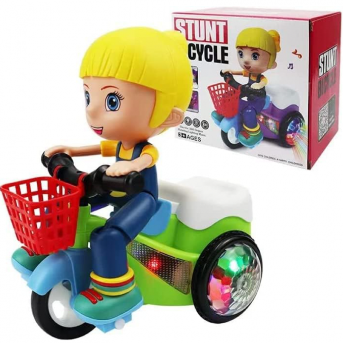 🎉 2026 Sale — Over 26,000 Sold! 🛴⚡ Light‑up stunt trike with music and a removable doll — 360° spinning wheels, colorful lights, and endless fun for little riders. 🎶
