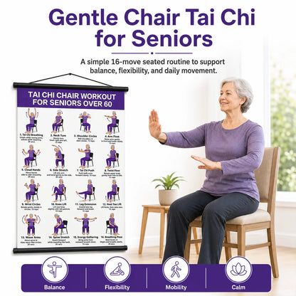 🏆Flash Sale⚡50K+ SOLD! Almost Gone-💥⏰Tai Chi Workout Poster for Seniors