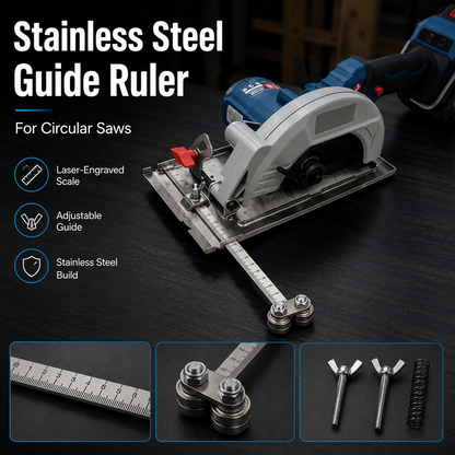 🔥2026 New Upgrade ＆ Hot Sale ＆ 50％ Off🔥Stainless Steel Guide Ruler for Circular Saw