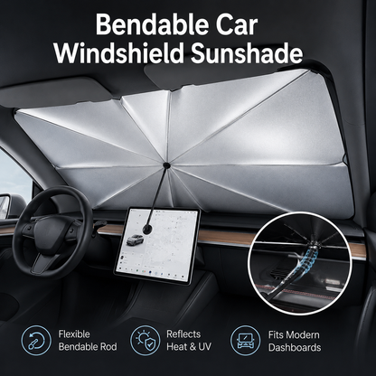 🏆LAST DAY SALE 56% OFF🔥Bendable Car Windshield Sunshade Umbrella