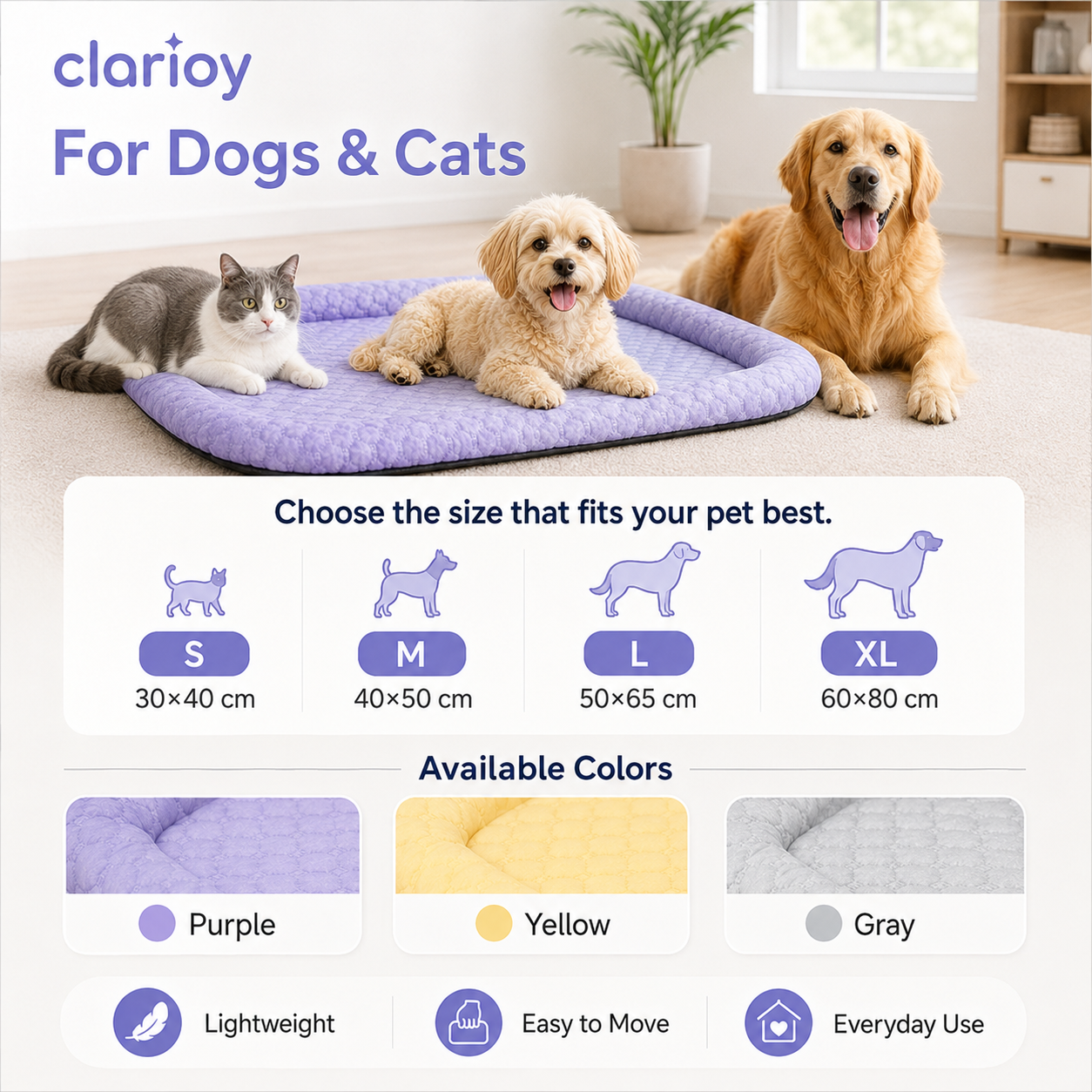 🐶🐱❄️Cooling Gel Mat for Pets Summer Heat Relief Pad Breathable Non-Toxic Cool Sleeping Mat for Dogs Cats