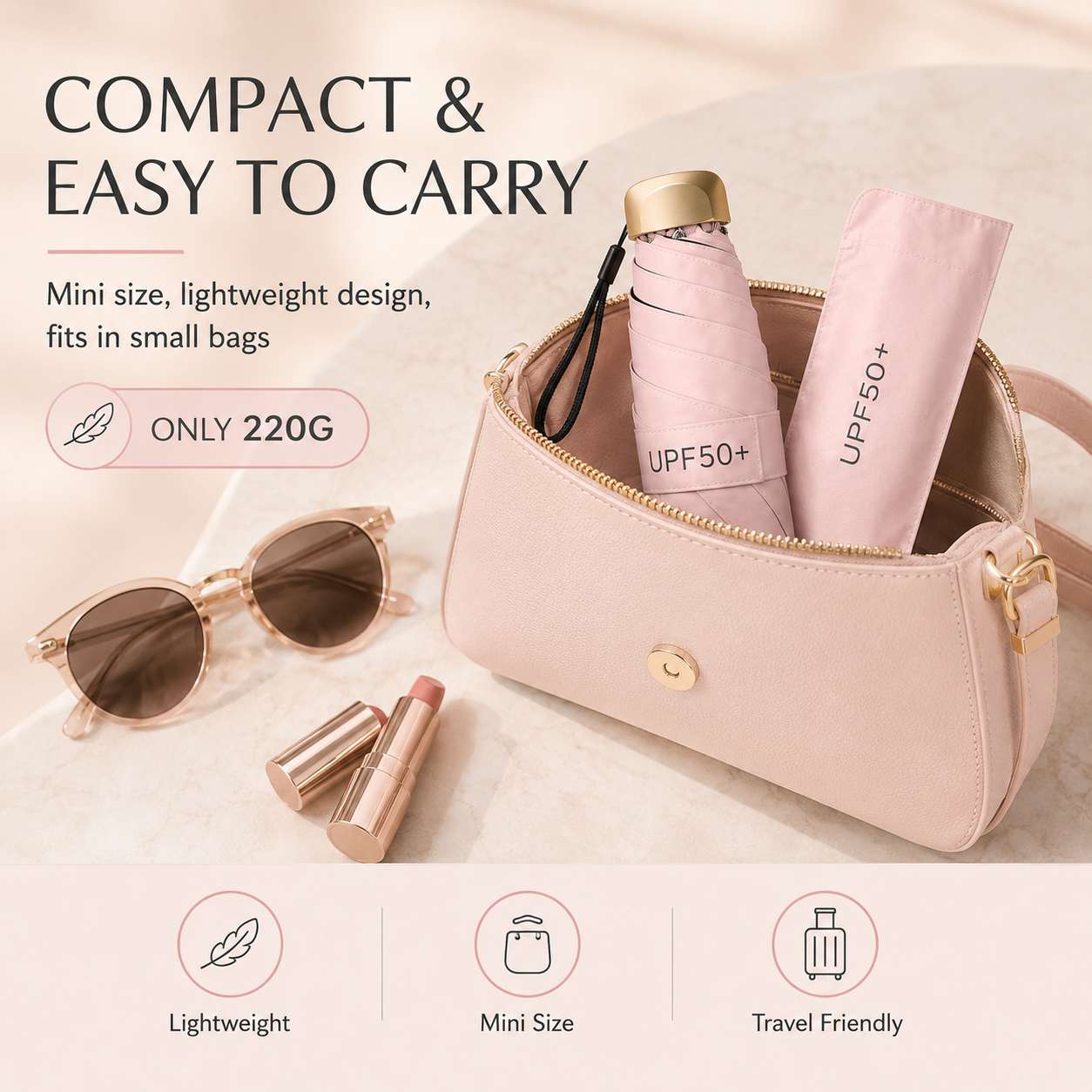 Dual-Purpose Portable Capsule Umbrella