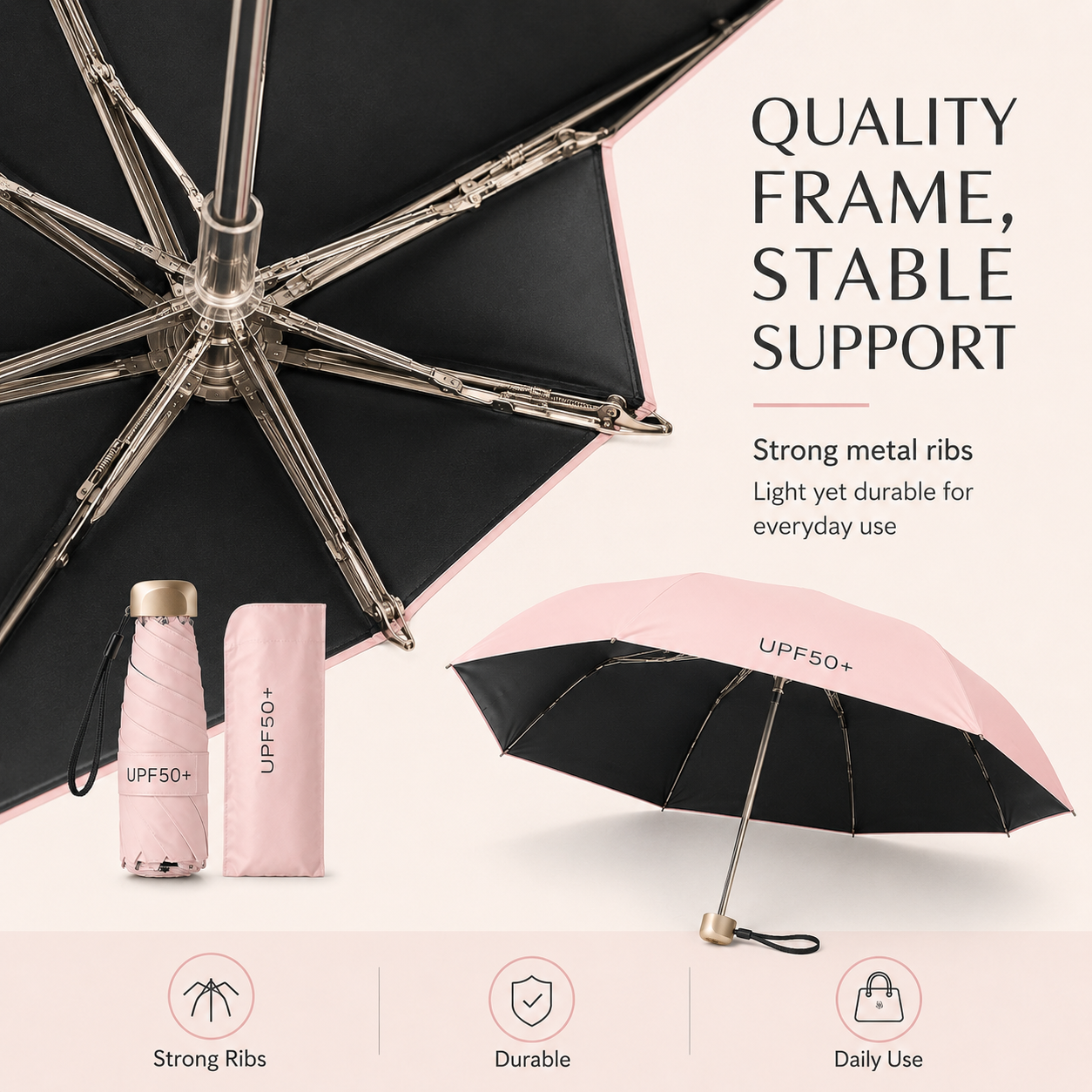 Dual-Purpose Portable Capsule Umbrella
