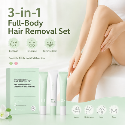 🥳2026 HOT SALE🥳💞50K+ SOLD!💥👵🌸 50% OFF!3-in-1 Cleansing, Exfoliating, and Hair Removal Set