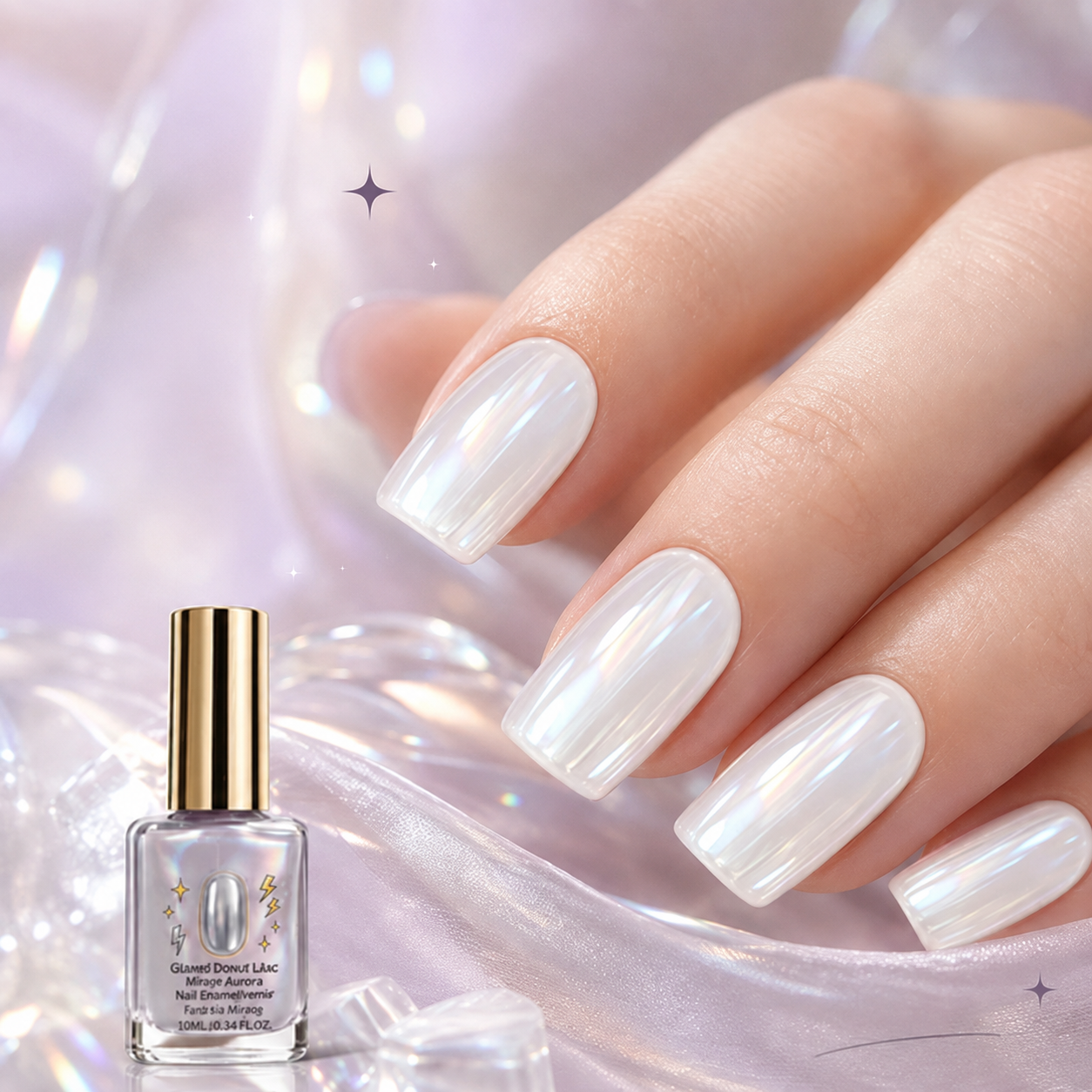 📢📢49% OFF !! ⏰Lilac Glossy Mirror Nail Strengthener