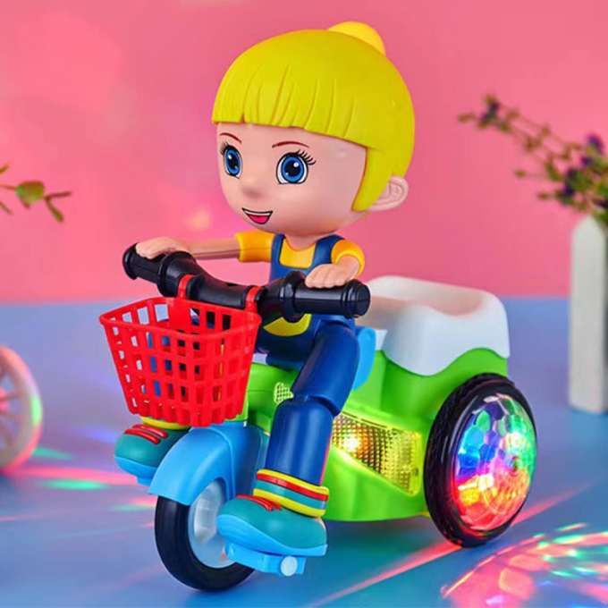 🎉 2026 Sale — Over 26,000 Sold! 🛴⚡ Light‑up stunt trike with music and a removable doll — 360° spinning wheels, colorful lights, and endless fun for little riders. 🎶