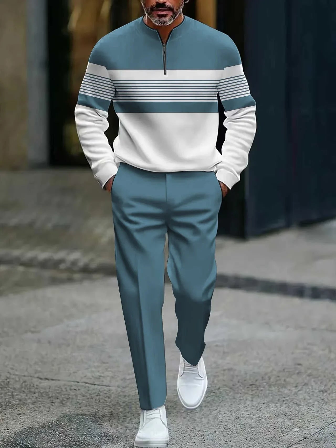 ⏰🔥LIMITED TIME 50% OFF!🔥50K+ SOLD!🧵 Men's Graphic Print Pullover & Pants Set – Bold streetwear style. Ultimate comfort for lounging or errands👖