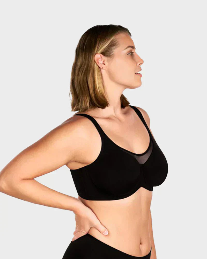 ⏰LAST DAY 64% OFF 💐Women's Elegant Sheer Full Coverage Plus Size Bra, Breathable Mesh Large Size Lingerie, Support Comfort Everyday Bra