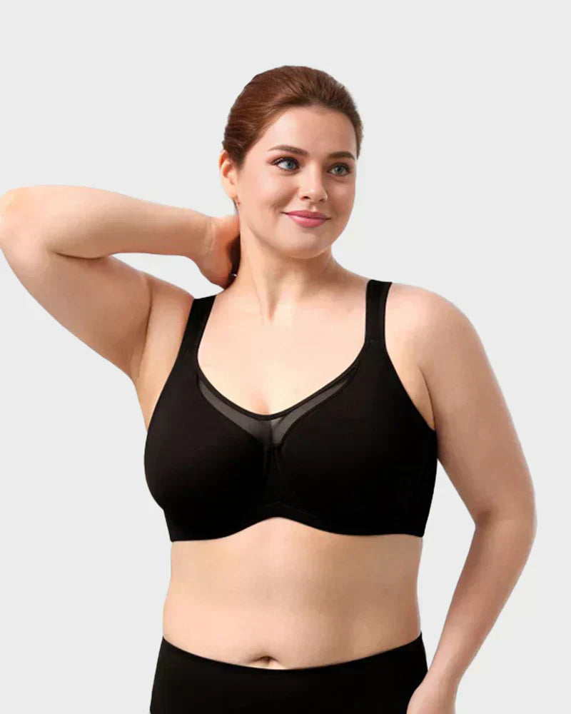 ⏰LAST DAY 64% OFF 💐Women's Elegant Sheer Full Coverage Plus Size Bra, Breathable Mesh Large Size Lingerie, Support Comfort Everyday Bra