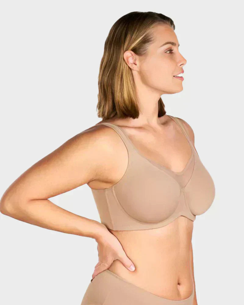 ⏰LAST DAY 64% OFF 💐Women's Elegant Sheer Full Coverage Plus Size Bra, Breathable Mesh Large Size Lingerie, Support Comfort Everyday Bra