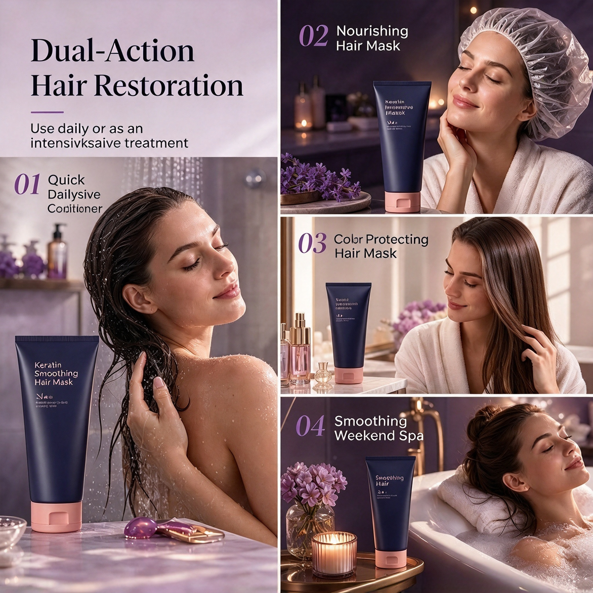 🧼 69% OFF 💇 Keratin Smoothing Hair Mask 320ml Nourishing & Repairing Treatment for Dry, Frizzy & Damaged Hair 🧴