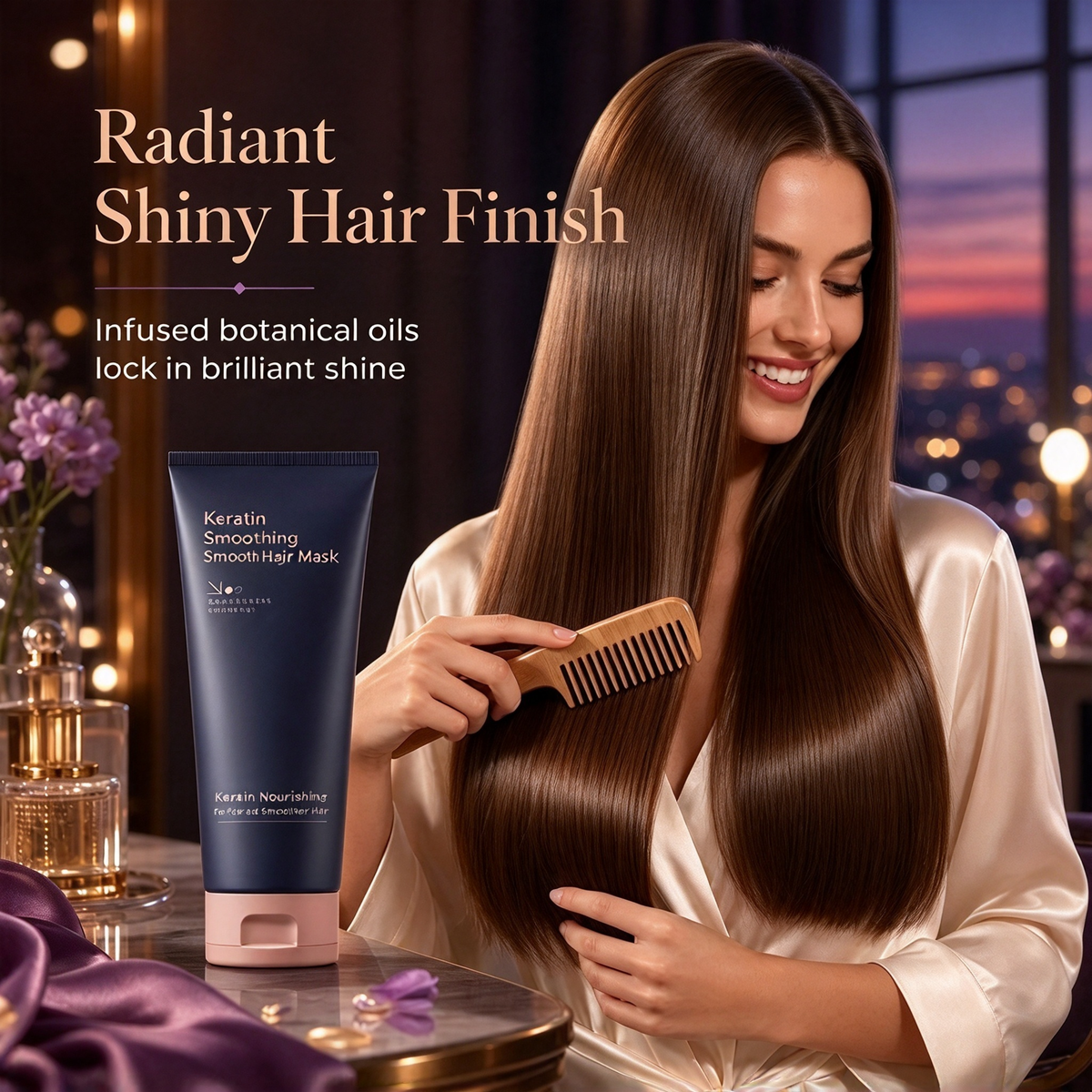 🧼 69% OFF 💇 Keratin Smoothing Hair Mask 320ml Nourishing & Repairing Treatment for Dry, Frizzy & Damaged Hair 🧴