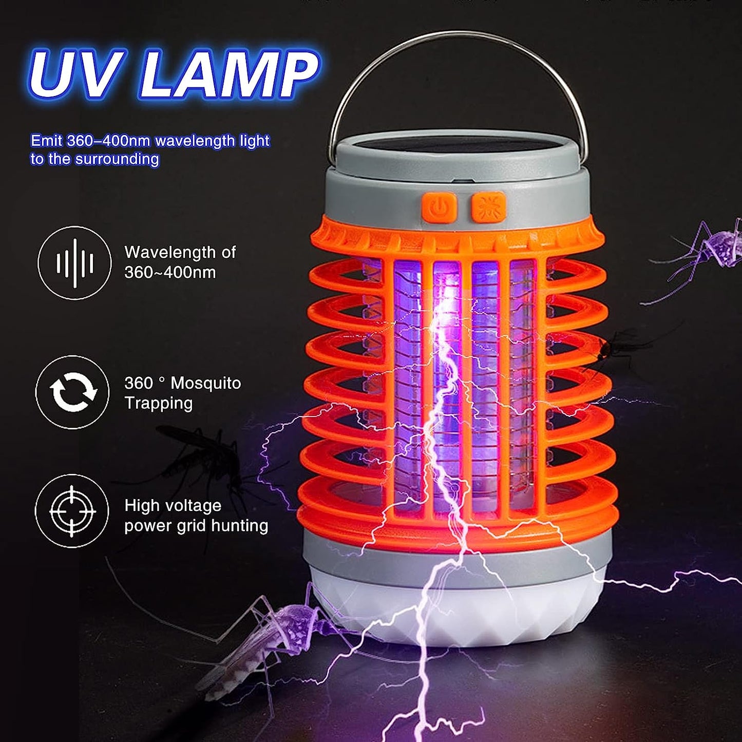 💥Multi-functional Solar Camping Mosquito Killer Lamp