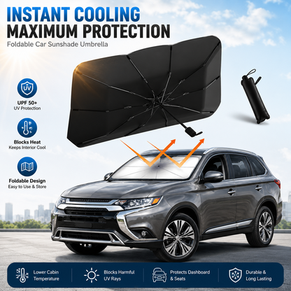 ⏰🔥LIMITED TIME 50% OFF!🔥50K+ SOLD! Upgraded Car Windshield Sun Shade Umbrella