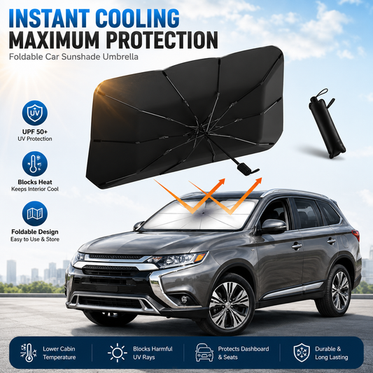 ⏰🔥LIMITED TIME 50% OFF!🔥50K+ SOLD! Upgraded Car Windshield Sun Shade Umbrella