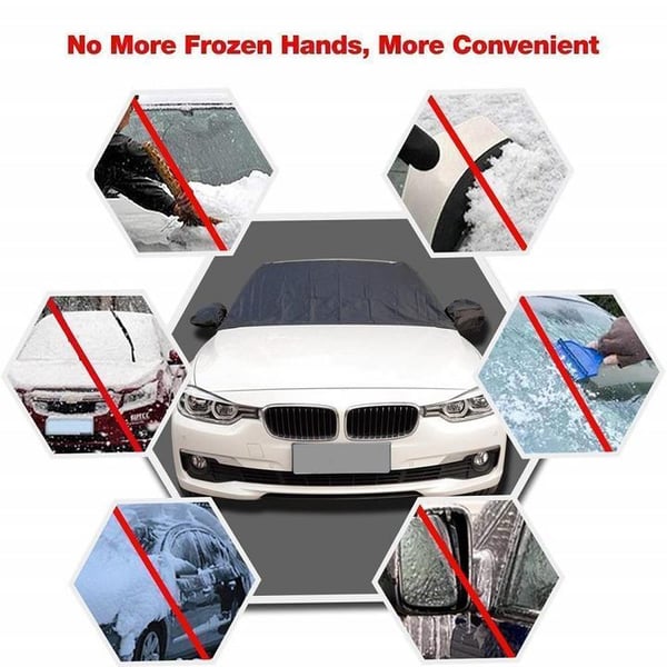 ❄️☀️ 50% OFF! Windshield Anti-Snow & Anti-Frost Cover with Mirror Protection – Ready-to-Drive in Any Weather!🔥