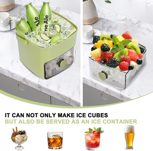 🧊 LIMITED-TIME 50% OFF! ✨ Ice Cube Maker with Storage Box – Button Release, Leak-Proof, 48 Cubes at Once 🏠