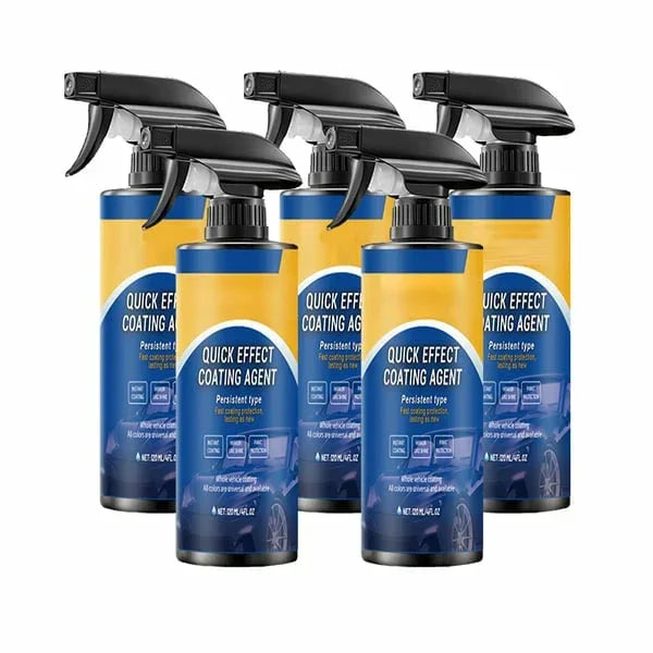 Set of five Clarioy Quick Effect Coating Agent spray bottles for car care and auto detailing