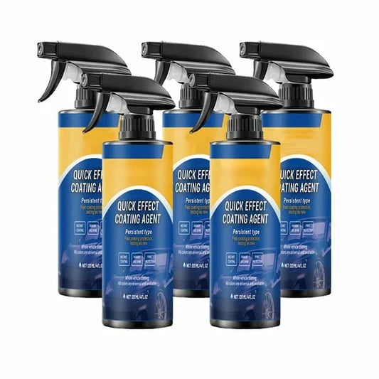 Set of five Clarioy Quick Effect Coating Agent spray bottles for car care and auto detailing