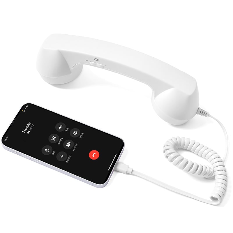 🤣 50% OFF! ✨ Retro Vintage Telephone Handset – Plug & Play Type-C Connection, HD Speaker & 1m Extension Cable – Up to 99% Less Radiation for Long Calls 📞