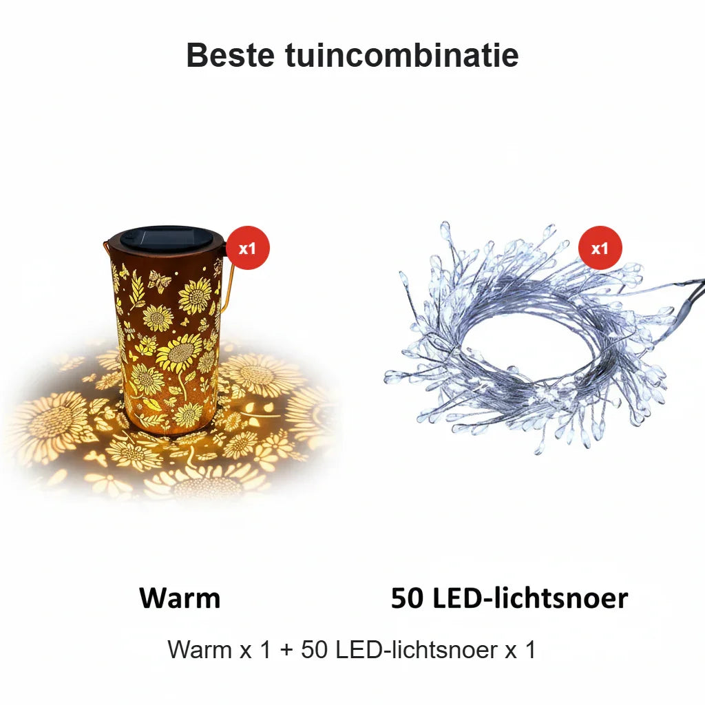🔥SPECIAL OFFER 49% OFF-🌞Colorful solar-powered garden lantern with sunflower motif