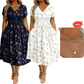 💃Limited-Time 60% OFF 🛍️Women's V-Neck Floral Print Dress with Twist Waist