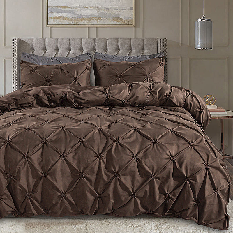 💗Last day of sale – 50% off⚡Bedsure Soft Pintuck Duvet Set