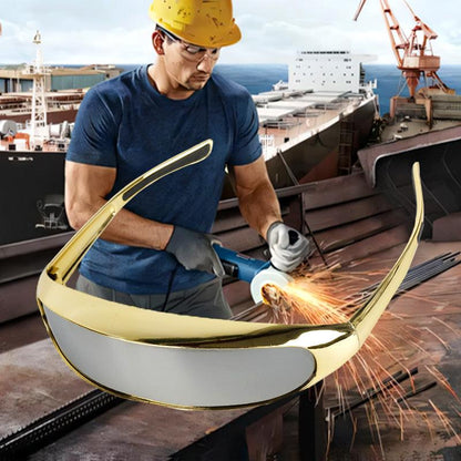 Protective One-Piece Mirror Welding Goggles - clarioy