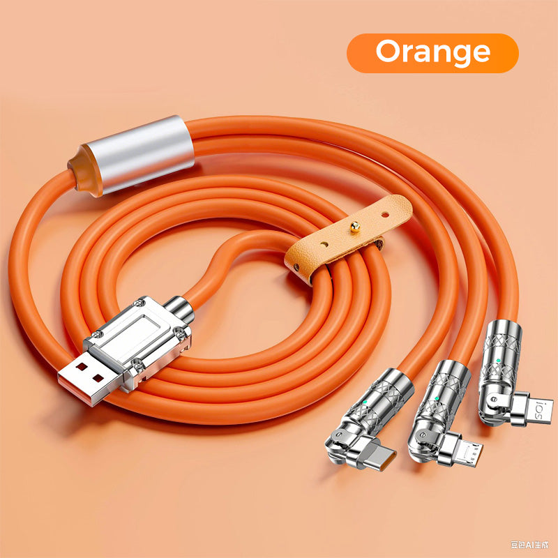⌛limited-time 50% off🔥120W 3 in 1 Rotating Elbow Fast Charging Data Cable⚡