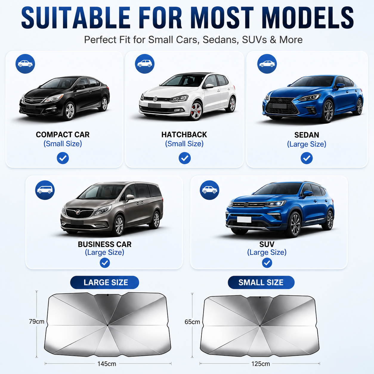 ⏰🔥LIMITED TIME 50% OFF!🔥50K+ SOLD! Upgraded Car Windshield Sun Shade Umbrella
