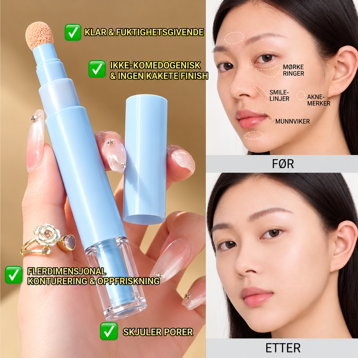 🔥Buy 1 Get 1 Free ( 2 Pcs Total ) NOW!💄Multipurpose Hydrating Liquid Concealer Pen  ✨