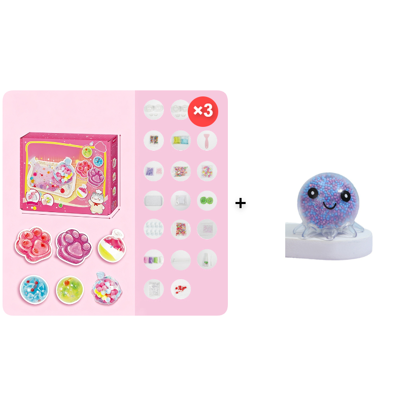 ⏰🔥LIMITED TIME 50% OFF!🔥50K+ SOLD! 🧁DIY Fried Ice Squishy Toy Kit with Cat Claw Design for Kids
