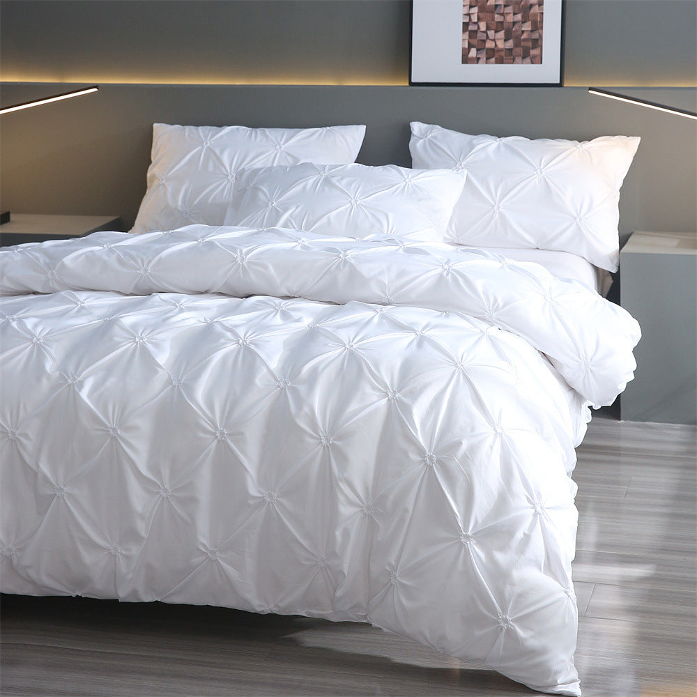 💗Last day of sale – 50% off⚡Bedsure Soft Pintuck Duvet Set