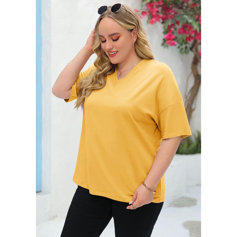 🌷2026 Summer Sale 50% OFF☀️Women's Summer Half Sleeve Casual Loose Fit Cotton Tunic T-shirt