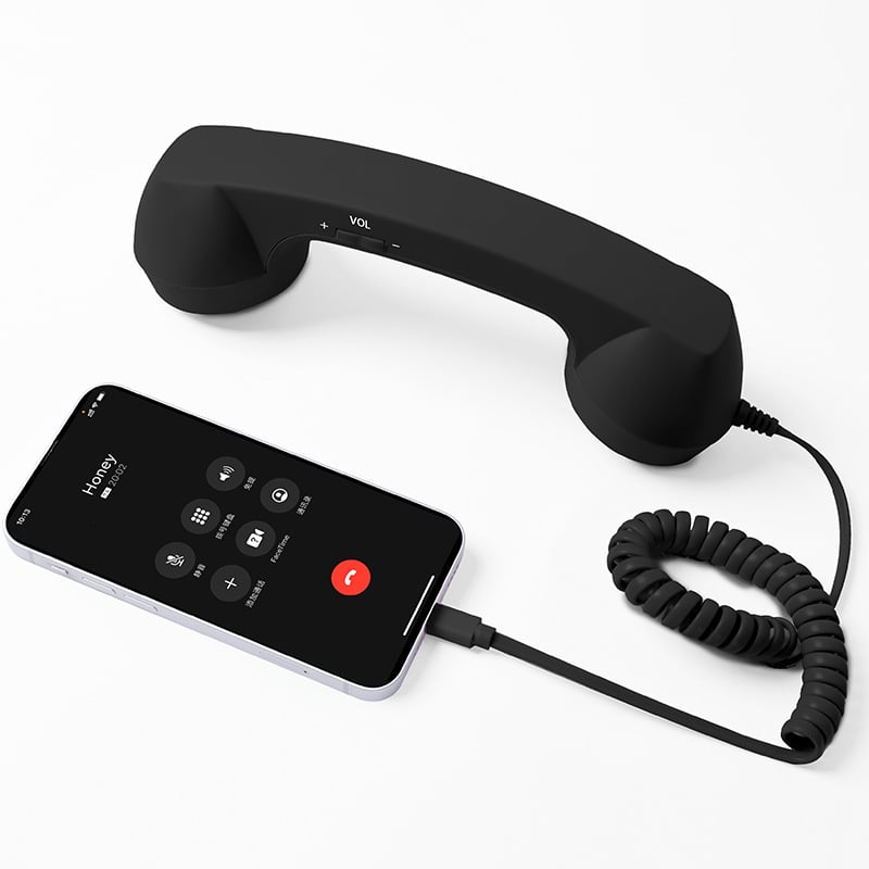 🤣 50% OFF! ✨ Retro Vintage Telephone Handset – Plug & Play Type-C Connection, HD Speaker & 1m Extension Cable – Up to 99% Less Radiation for Long Calls 📞