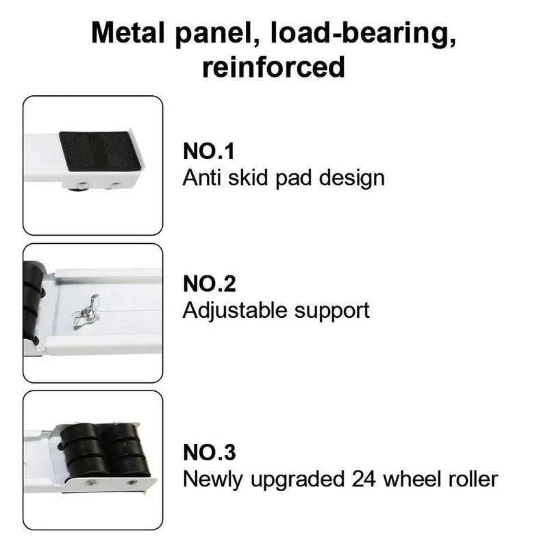 ⏰🔥LIMITED TIME 50% OFF!⚙️ Easy Moveable Roller Bracket – Portable, Floor Protector, 300kg Load ✨