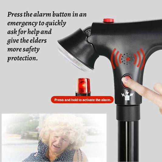 🎉 LIMITED TIME 50% OFF! 🦯 Multifunctional Folding Cane – Safe Steps, Day & Night ⏰