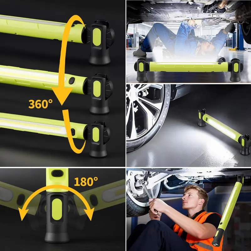 📢📢50% OFF !! ⏰3000LM LED Work Light – Magnetic + hook, 5200mAh battery, 360° rotation. Type‑C fast charge. Bright as day anywhere! 🔋✨