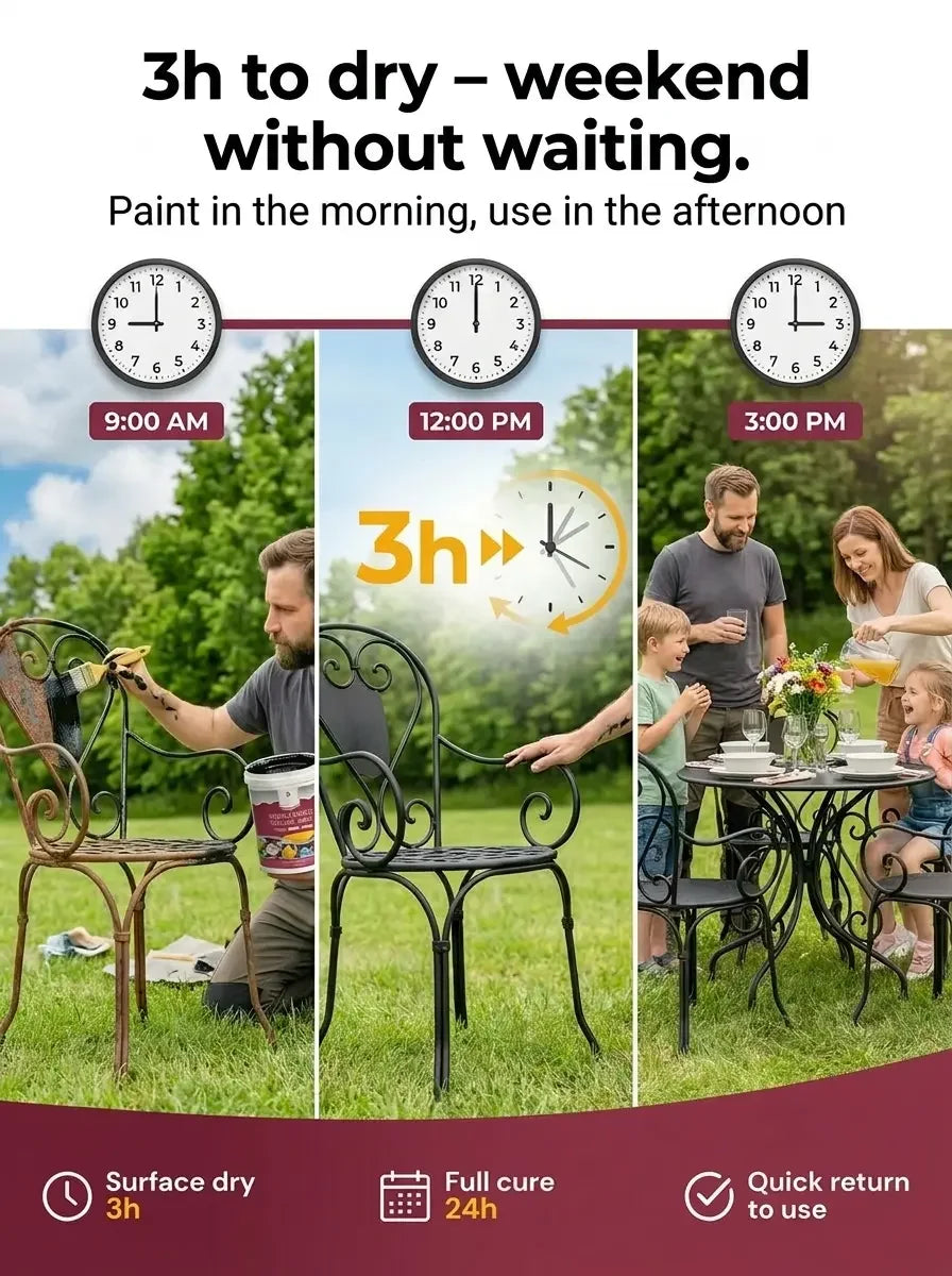 ⏳Time-Limited Special⏰Rust Converter Metallic Paint – One coat stops rust, no sanding, no fumes. Dries to a sleek metal finish. Perfect for garden tools & gates. 🔨🛡️