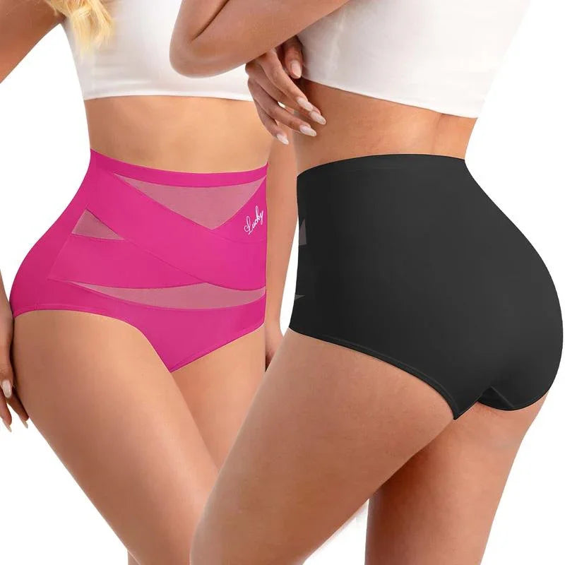 🌸 Last day – Buy 1, get 2 packs ✨ Plus-size high-waisted tummy-shaping crisscross briefs