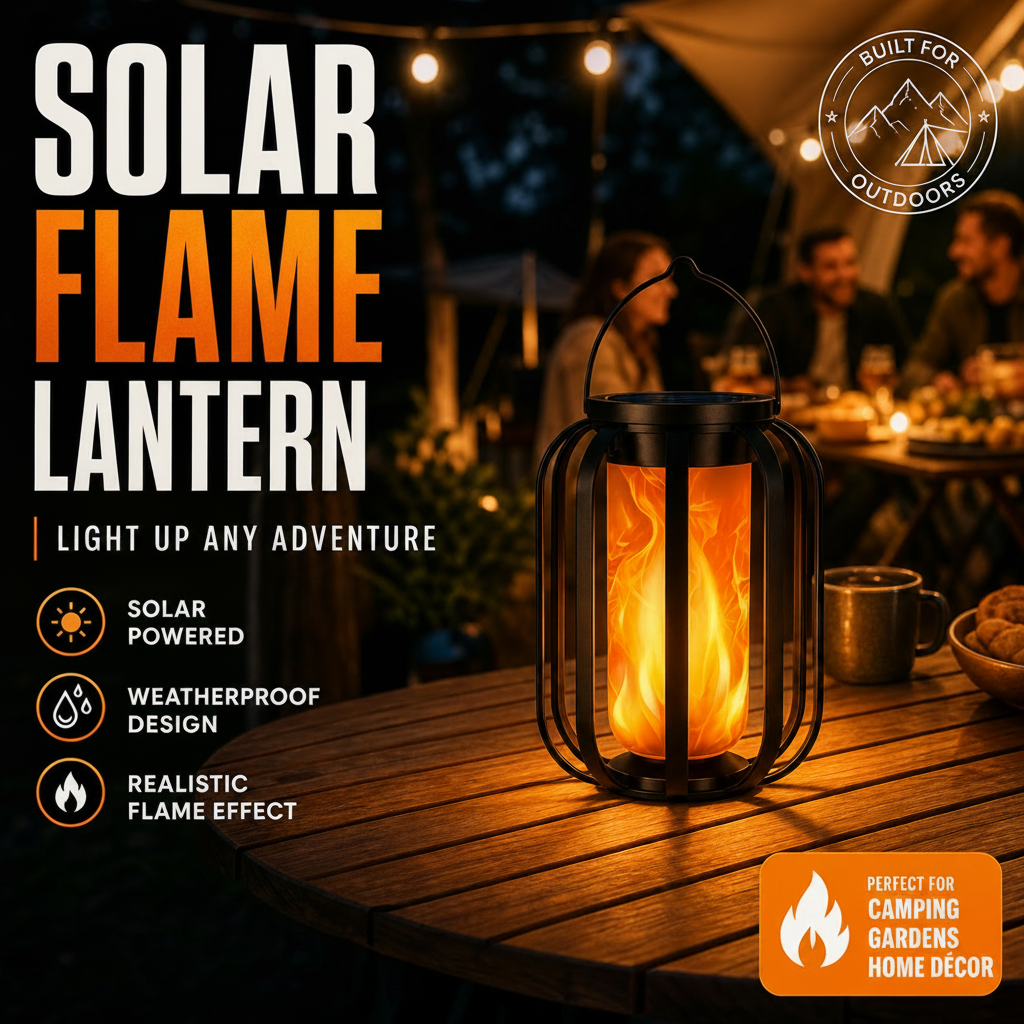 🔥🏮 Must-Have! 50% OFF ⏰ ✨ Solar Flame Lantern – Realistic Flicker, Zero Fire Risk ✨