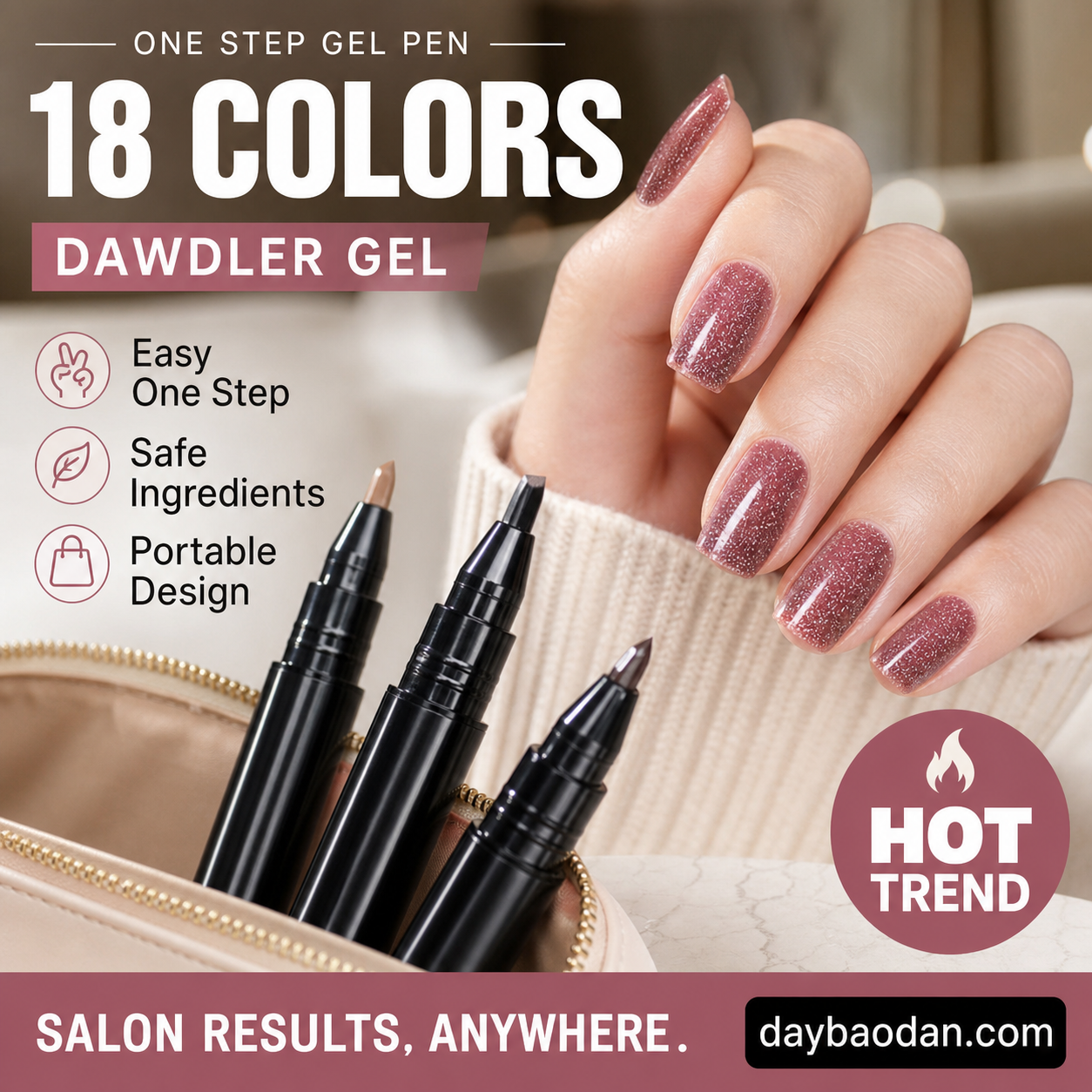 💅 Limited Time Buy 1 Get 1 Free ✨One Step Nail Gel Pen🎨Free handheld mini UV nail lamp💡