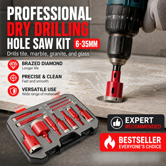 🔥Limited 50% Off！🏭Direct from Factory！👨‍🔧Craftsmen Approved！🛠️Professional Dry Drilling Hole Saw Kit (6-35mm)