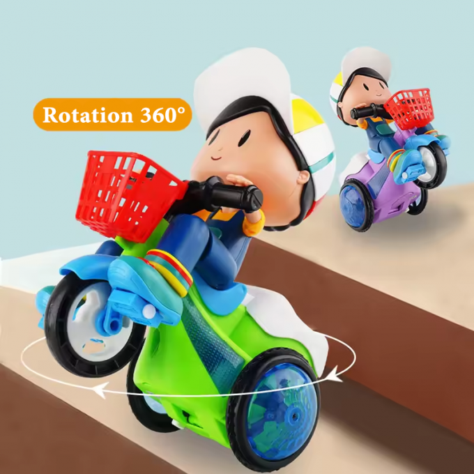 🎉 2026 Sale — Over 26,000 Sold! 🛴⚡ Light‑up stunt trike with music and a removable doll — 360° spinning wheels, colorful lights, and endless fun for little riders. 🎶